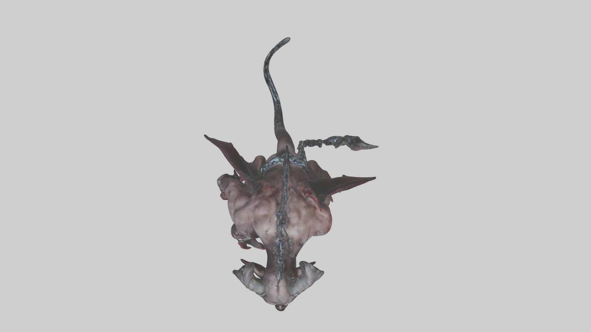 Chained demon model Low-poly 3D model_24