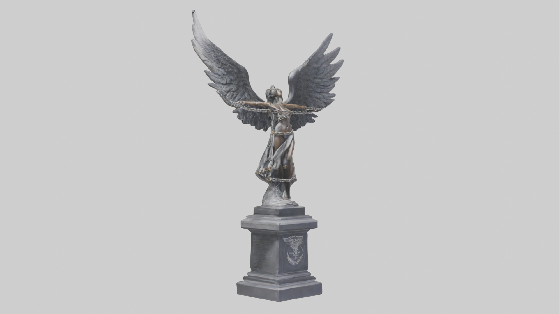 Chained demon model Low-poly 3D model_36