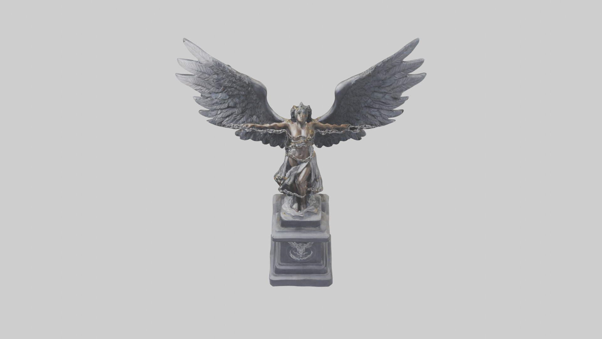 Chained demon model Low-poly 3D model_45