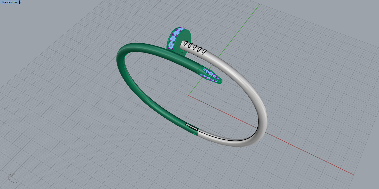 Nail Bracelet 30578 3D print model_4