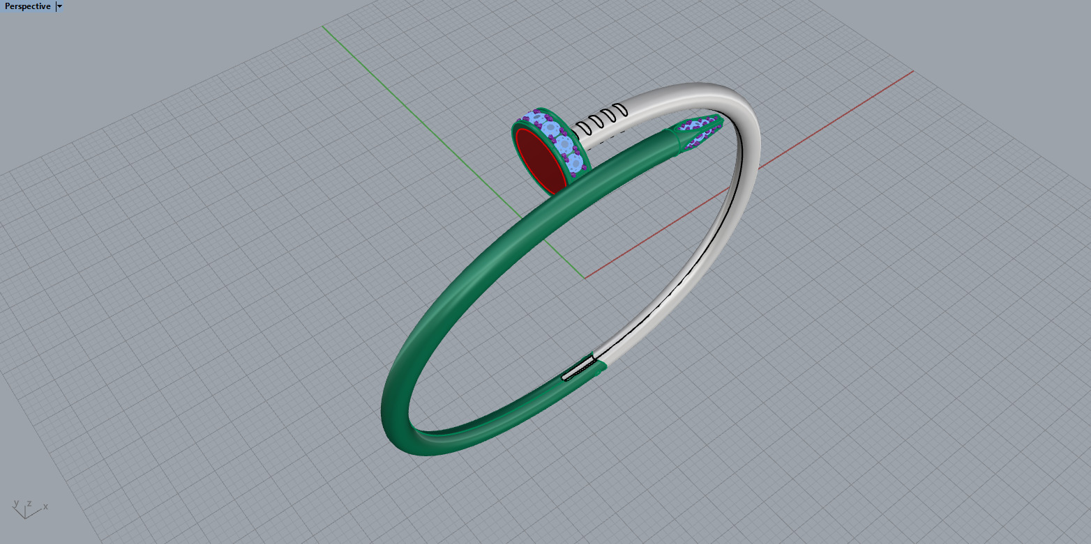Nail Bracelet 30578 3D print model_5