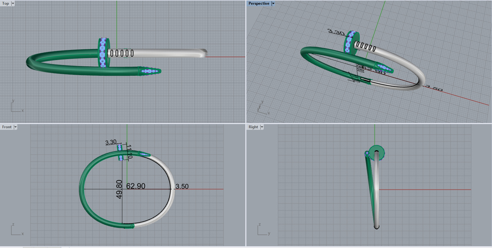 Nail Bracelet 30578 3D print model_6