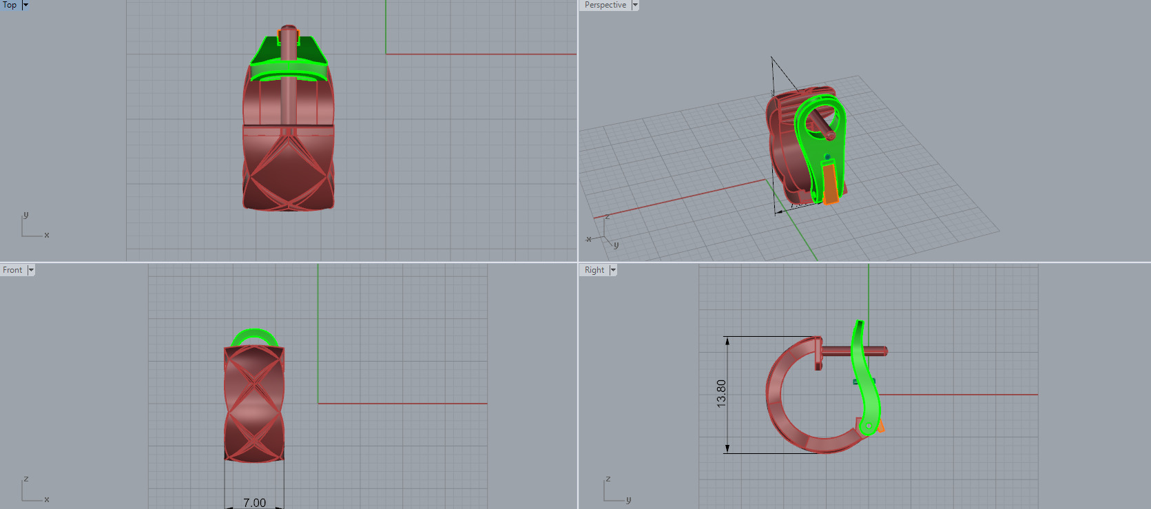 Earrings 30549 3D print model_7