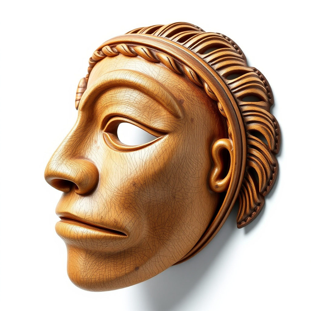 Ceremonial Mask Carved Texture model pack Low-poly 3D model_3