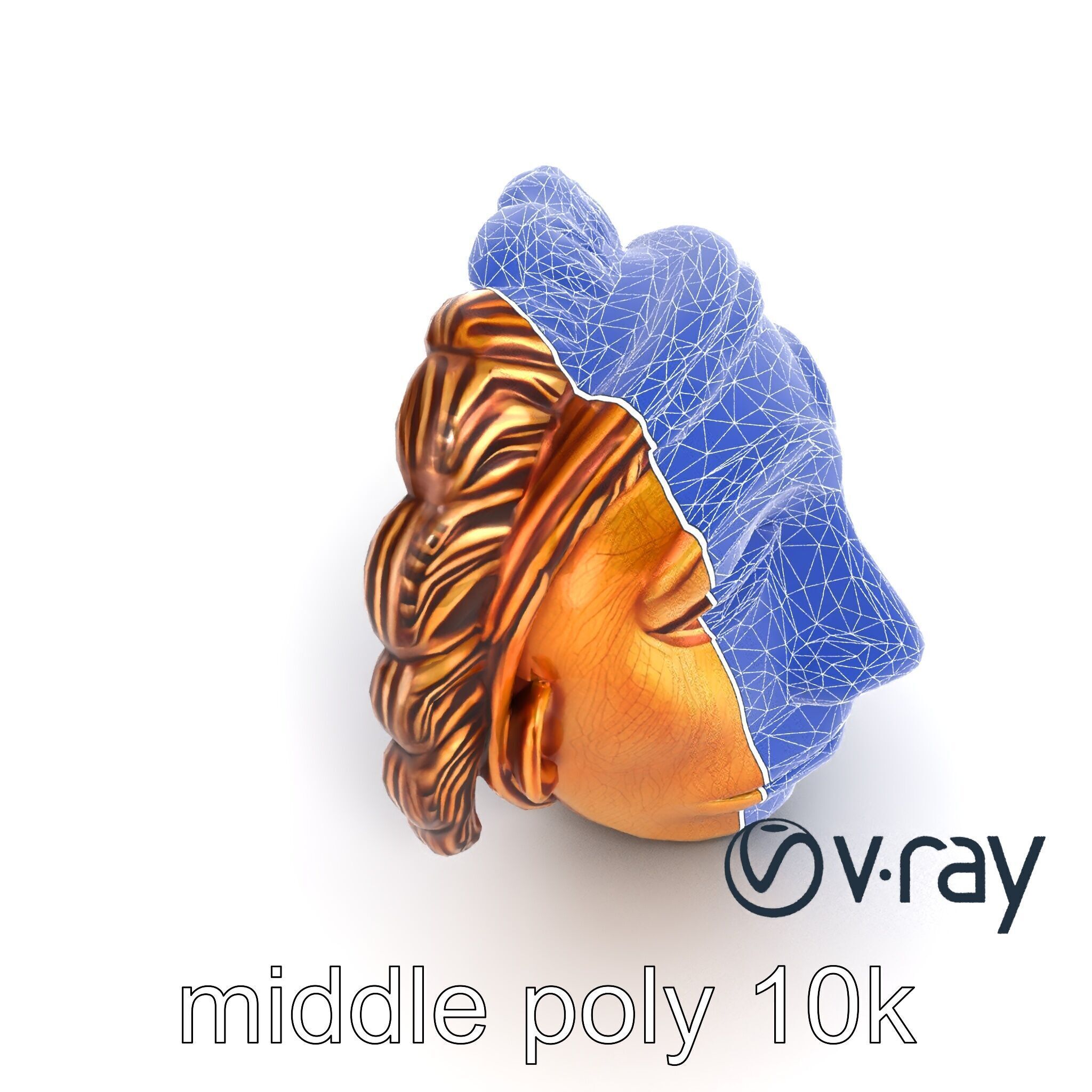 Ceremonial Mask Carved Texture model pack Low-poly 3D model_24