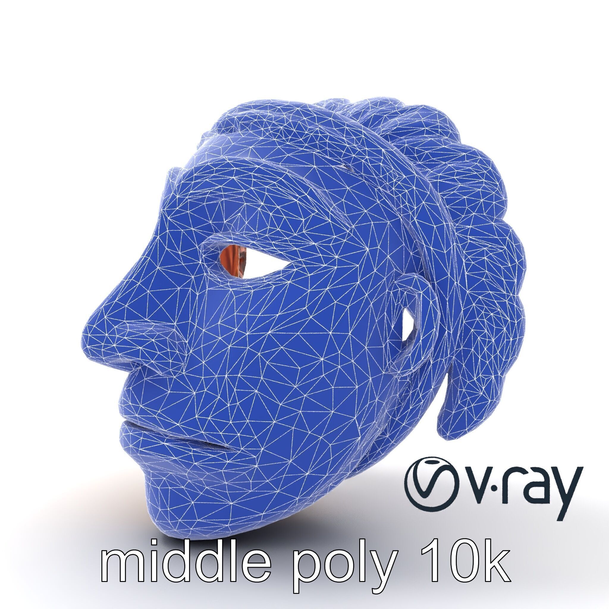 Ceremonial Mask Carved Texture model pack Low-poly 3D model_27