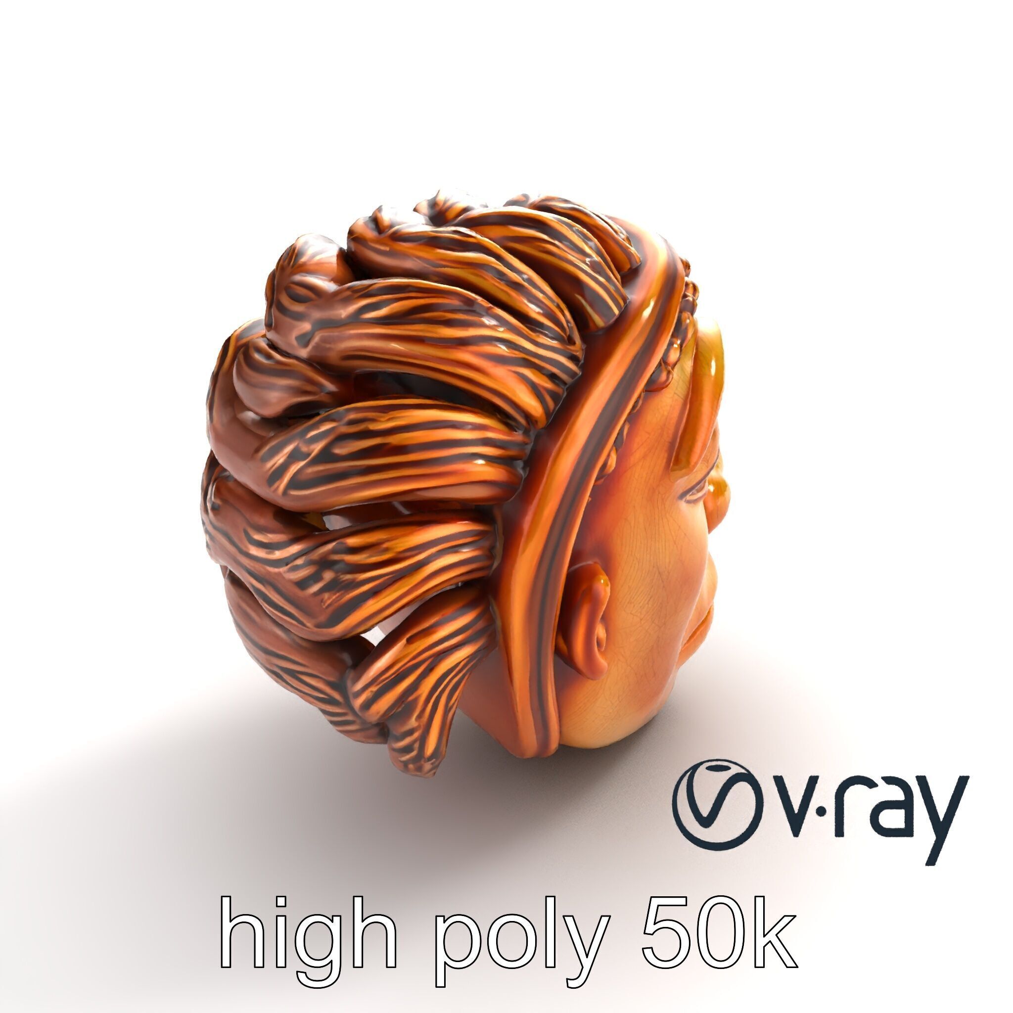 Ceremonial Mask Carved Texture model pack Low-poly 3D model_20