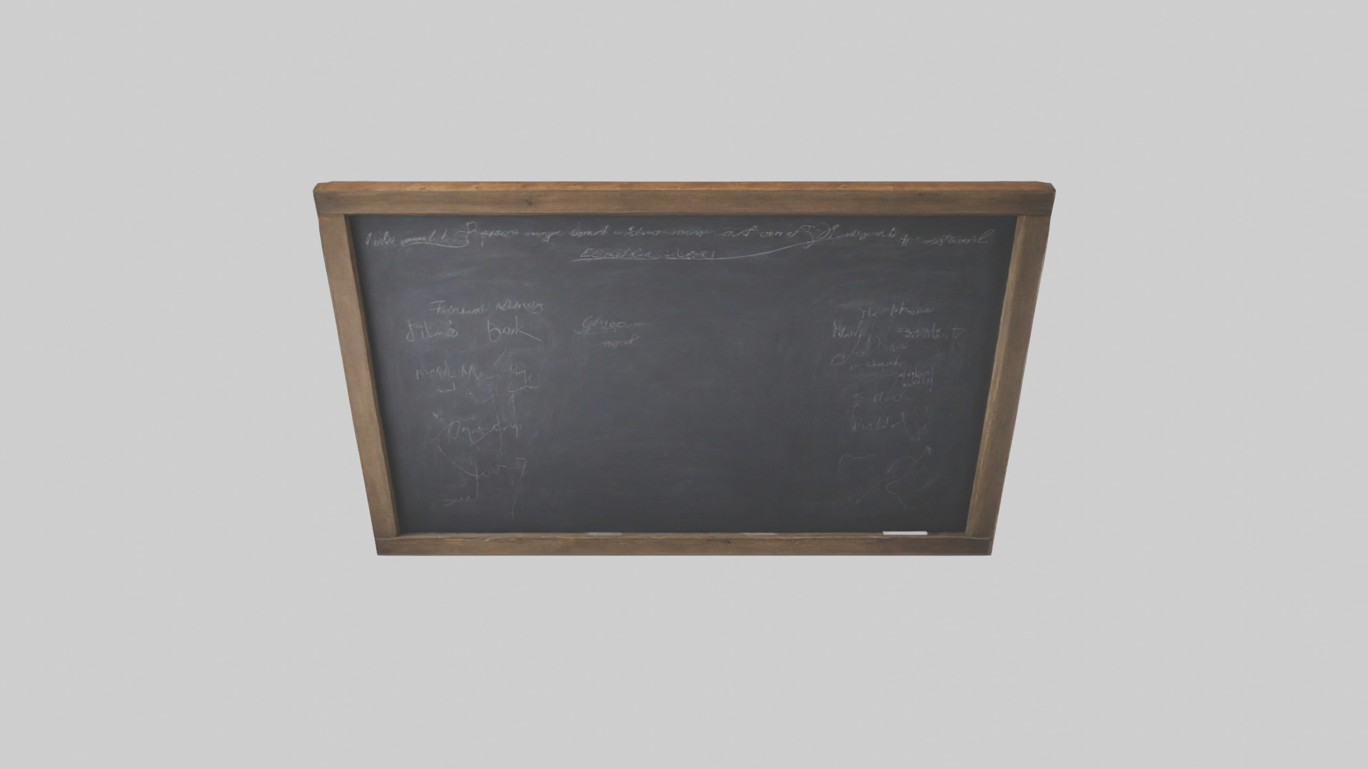 Chalkboard Wall Low-poly 3D model_25