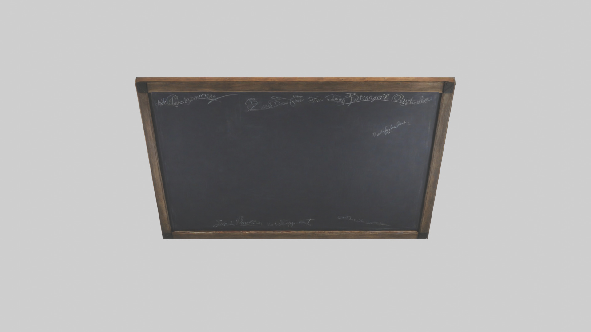 Chalkboard Wall Low-poly 3D model_26