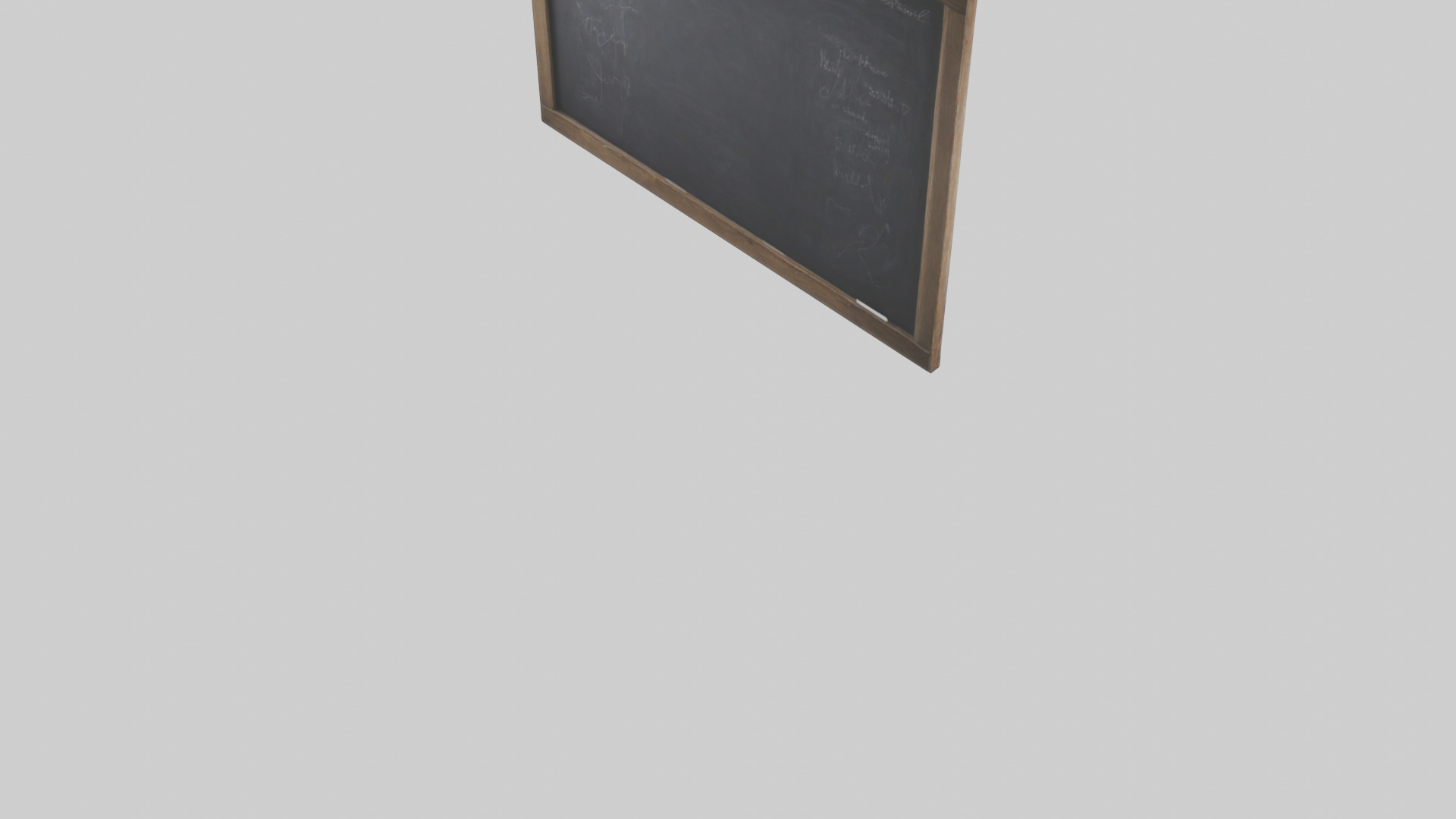 Chalkboard Wall Low-poly 3D model_4