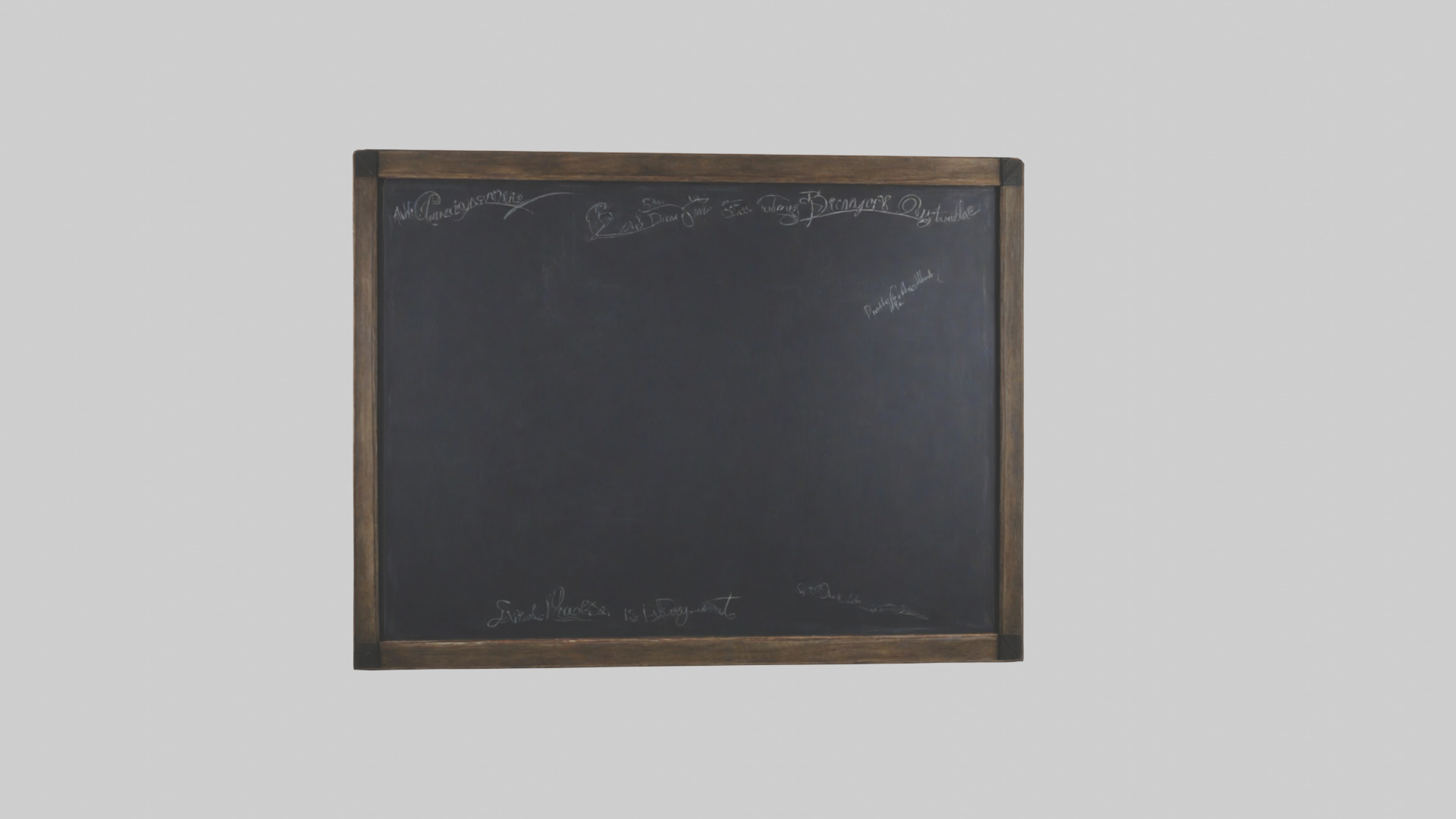 Chalkboard Wall Low-poly 3D model_17