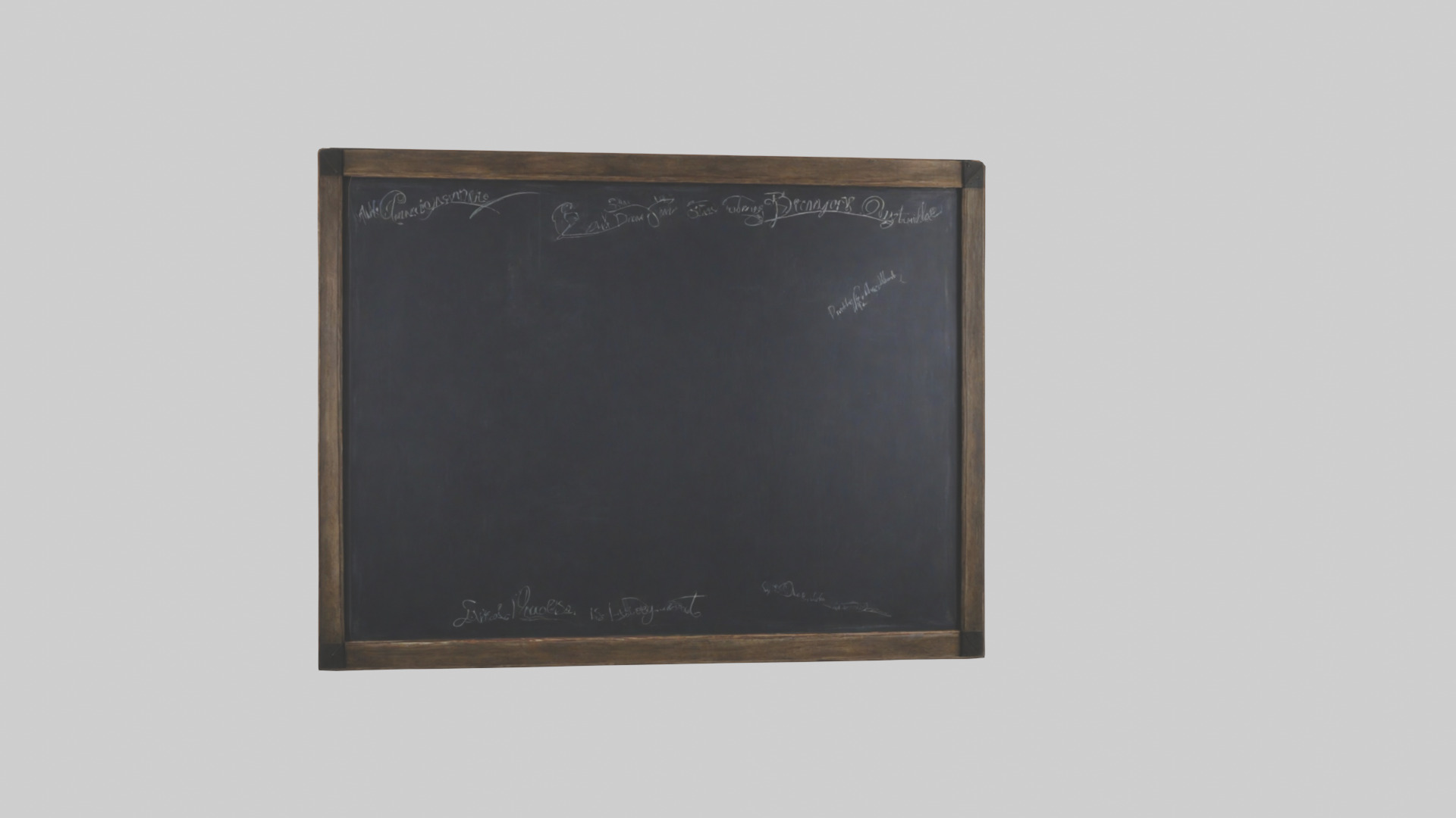 Chalkboard Wall Low-poly 3D model_20