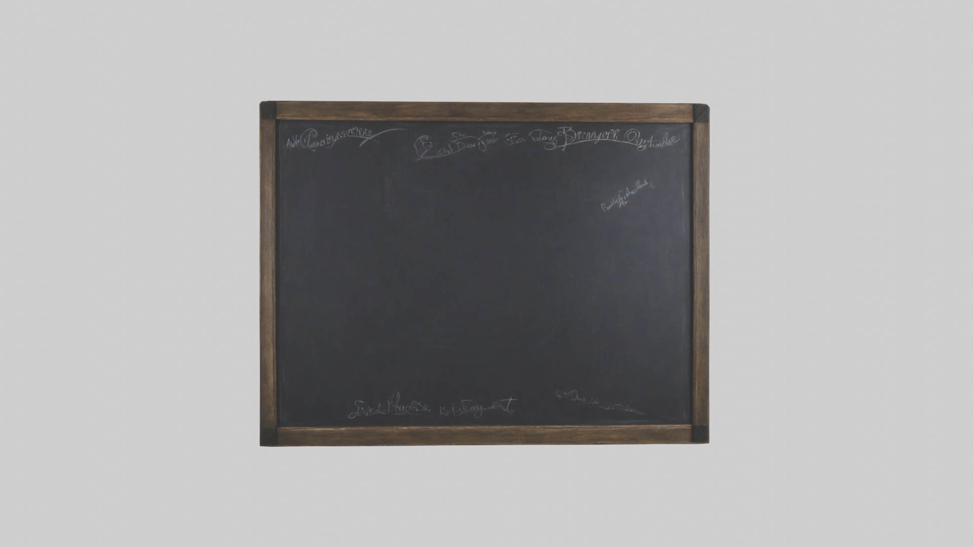 Chalkboard Wall Low-poly 3D model_19