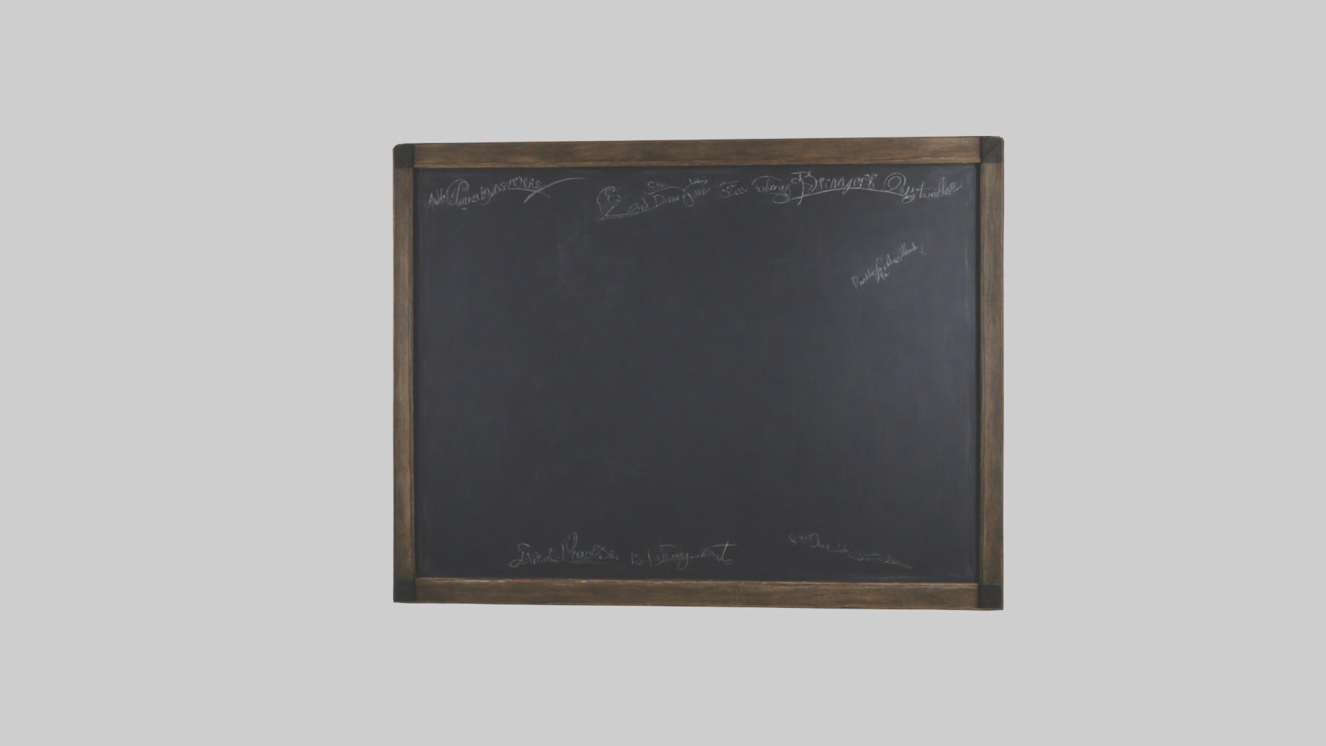Chalkboard Wall Low-poly 3D model_12