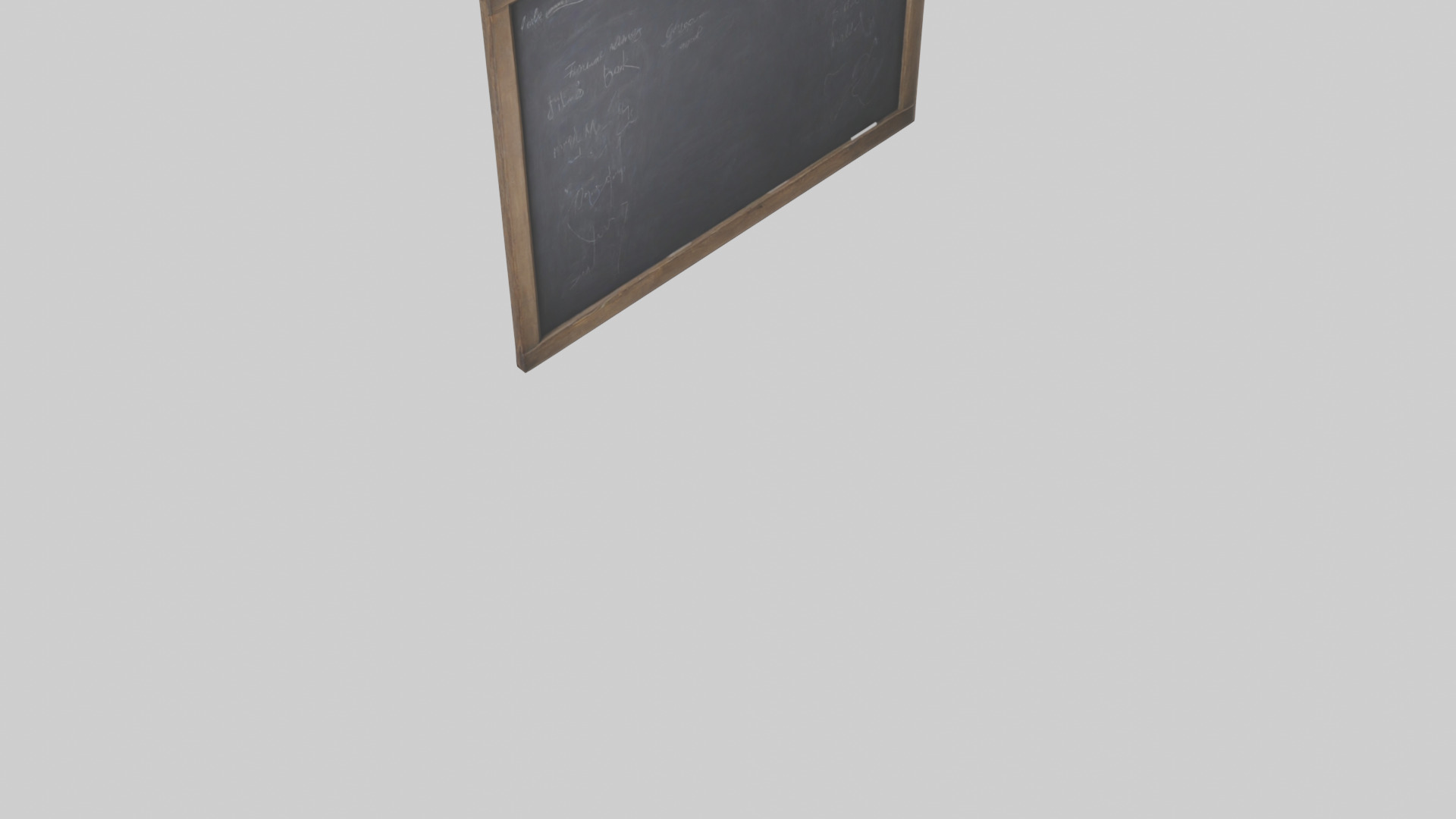 Chalkboard Wall Low-poly 3D model_3