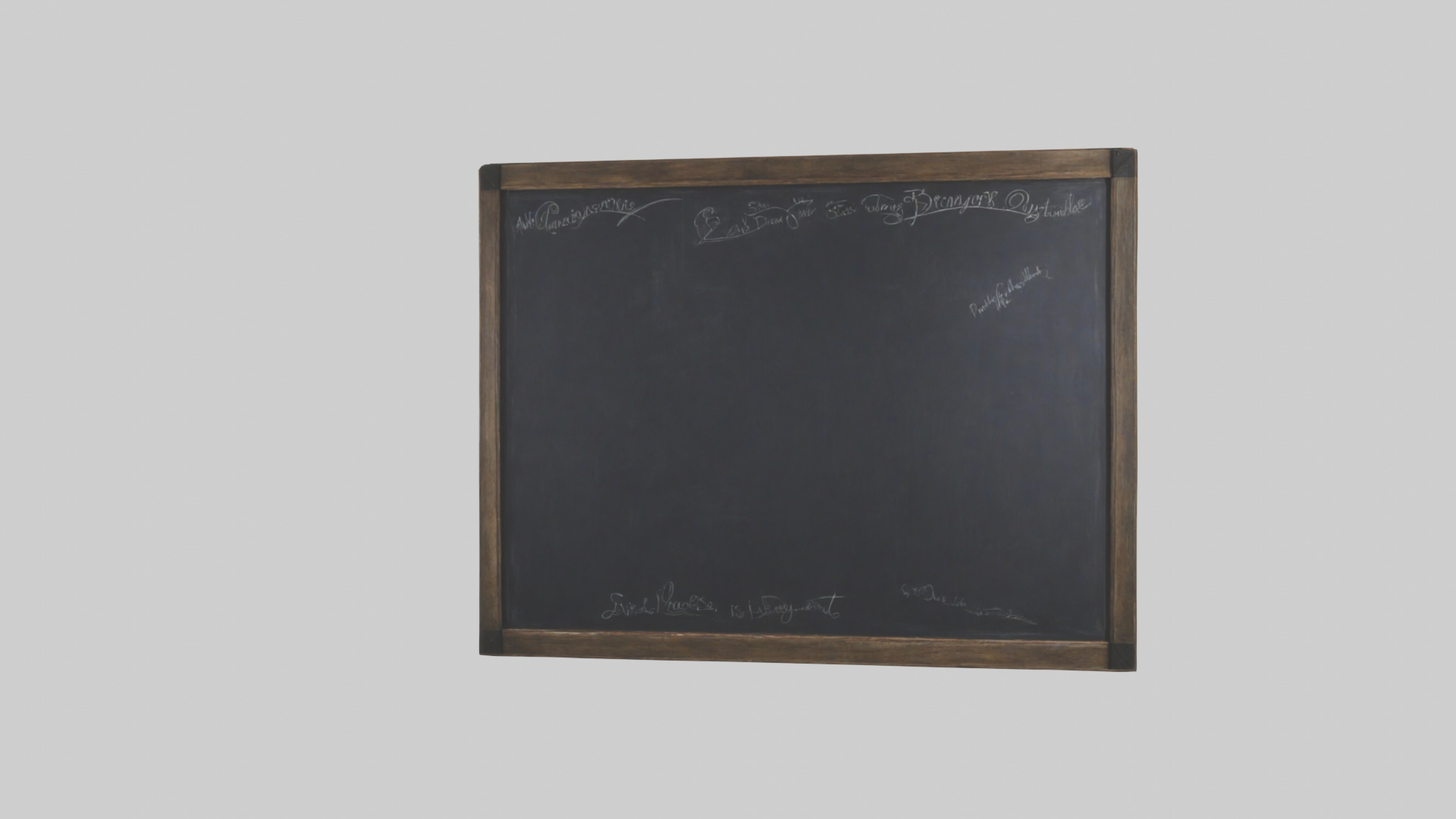 Chalkboard Wall Low-poly 3D model_13