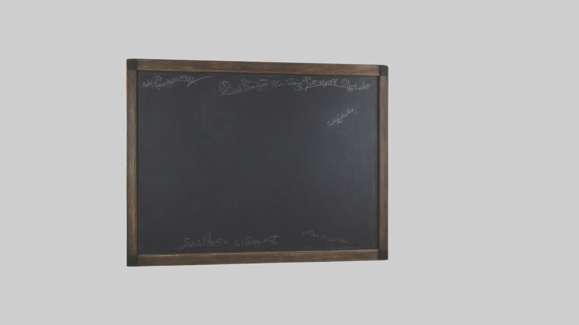 Chalkboard Wall Low-poly 3D model_18