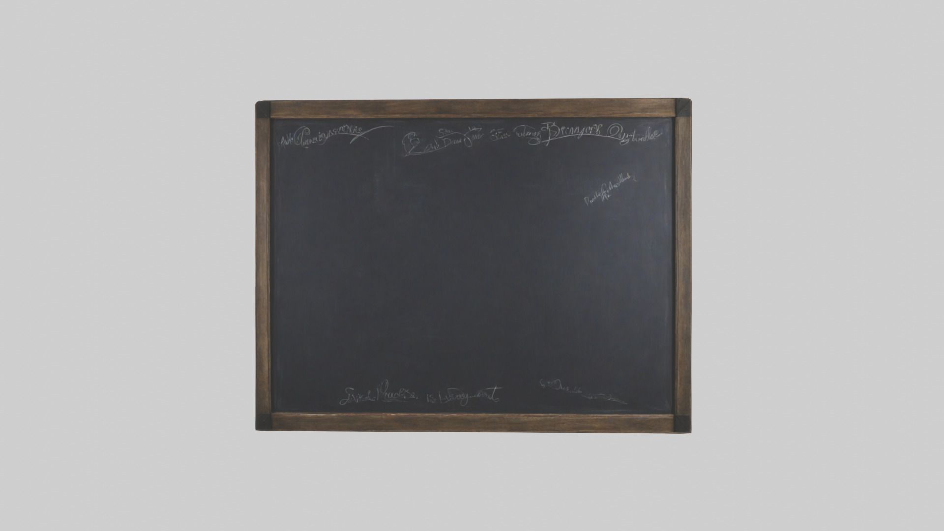 Chalkboard Wall Low-poly 3D model_14