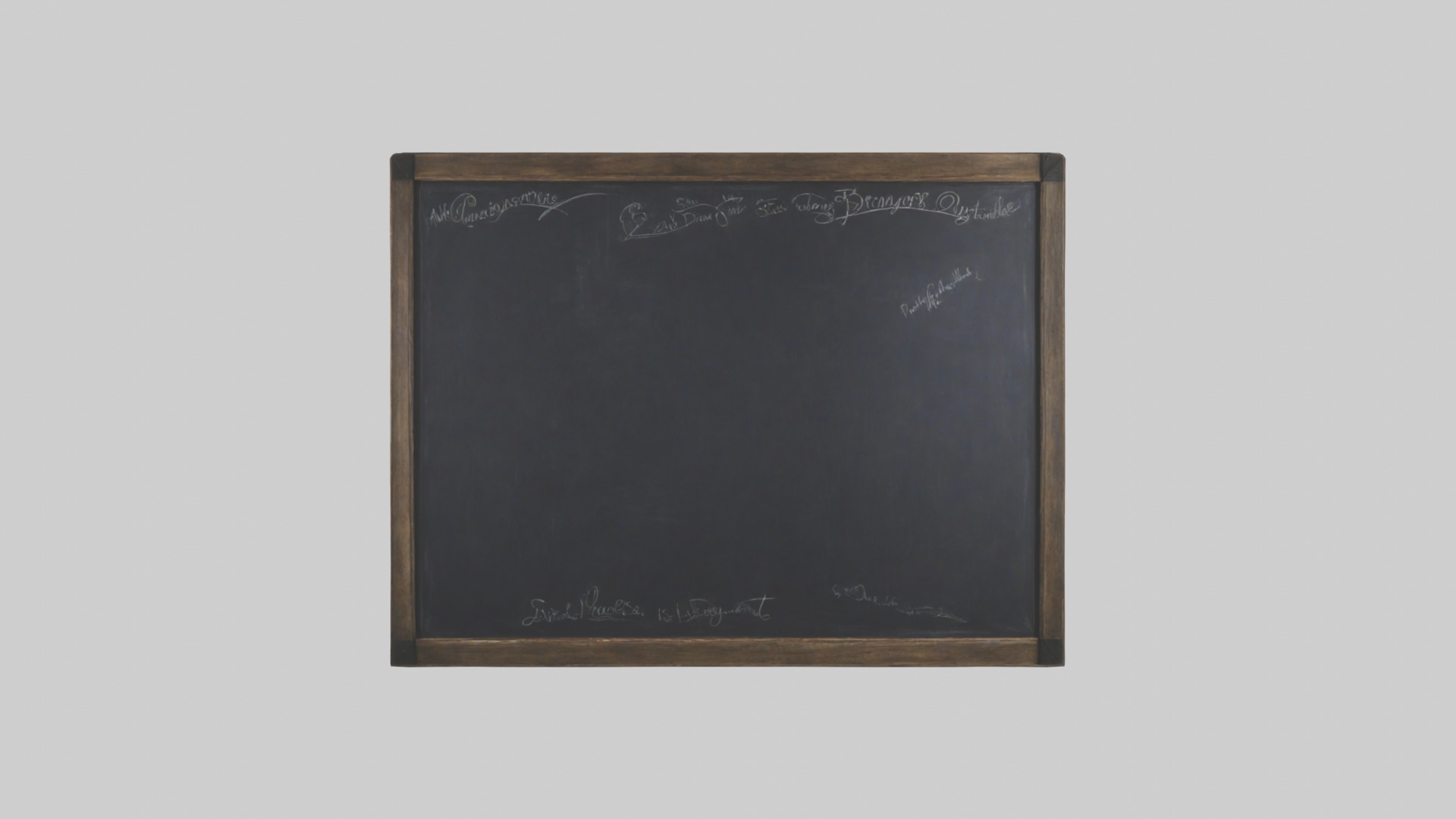 Chalkboard Wall Low-poly 3D model_9