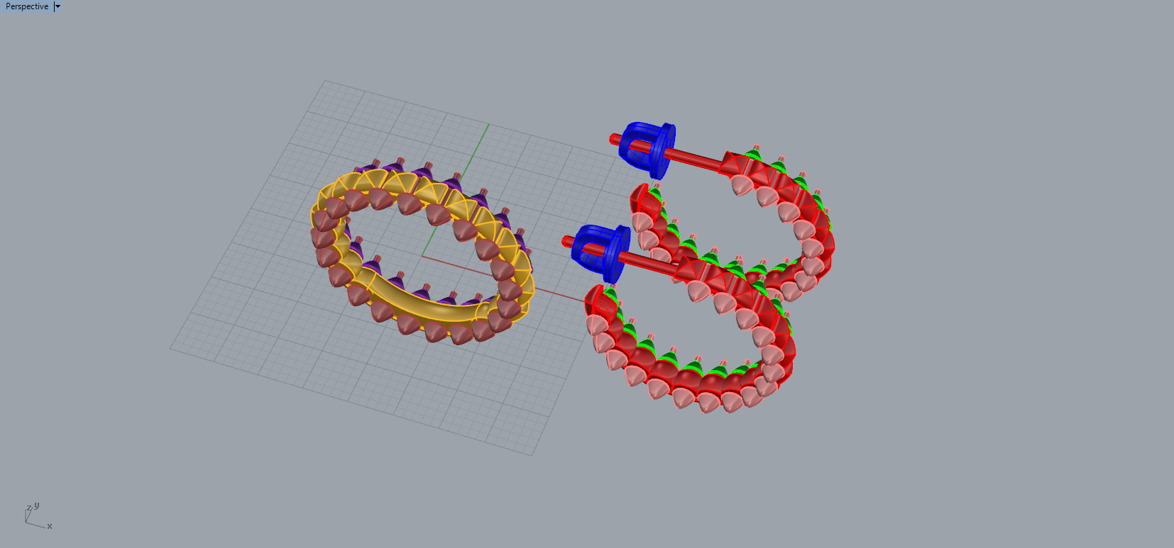 Ring and Earrings set 29202 3D print model_3