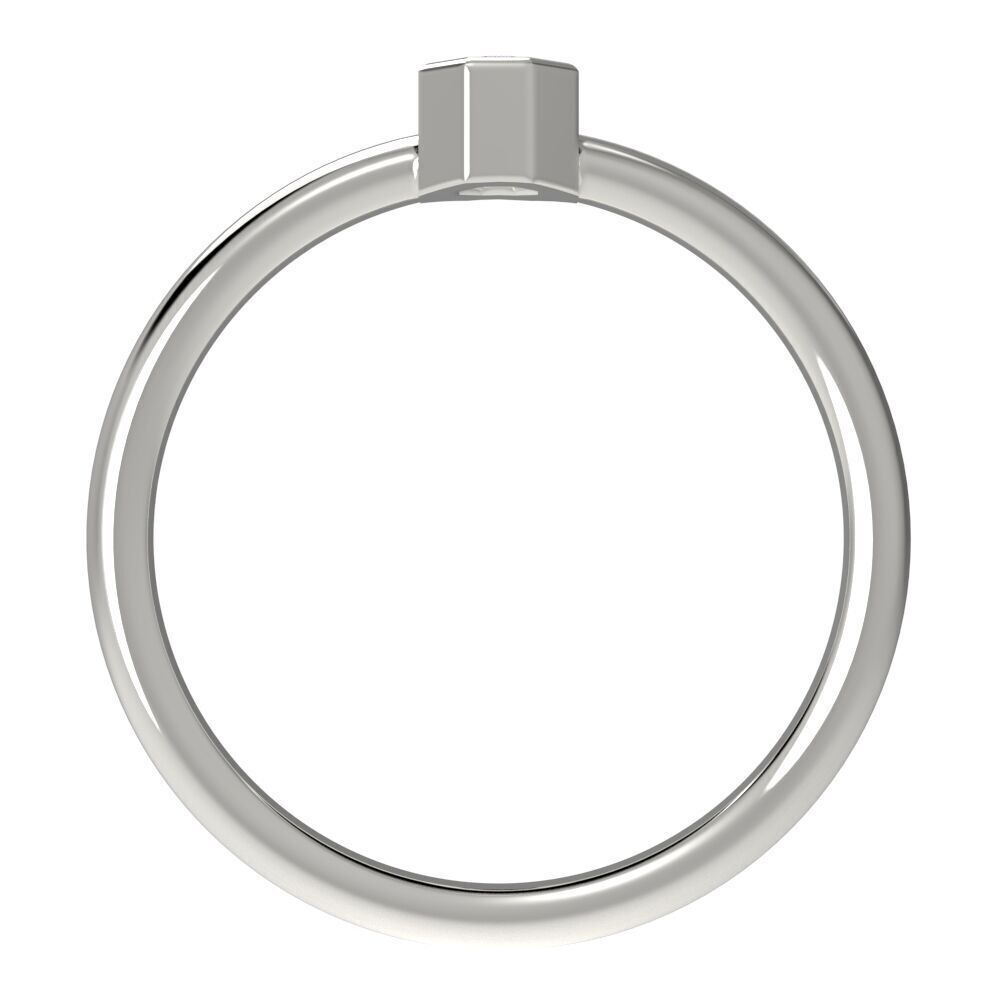 Octagon bezel ring 3D print model_18