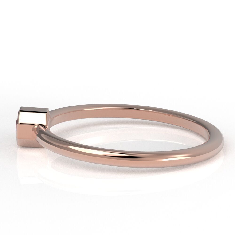 Octagon bezel ring 3D print model_13