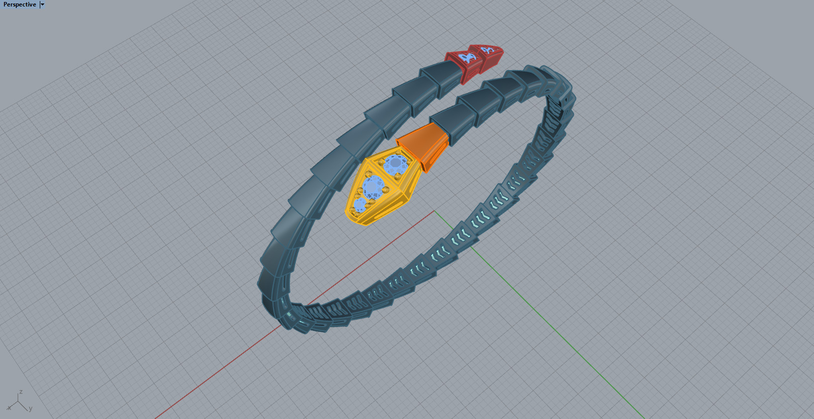 Snake Bracelet 29158 3D print model_5