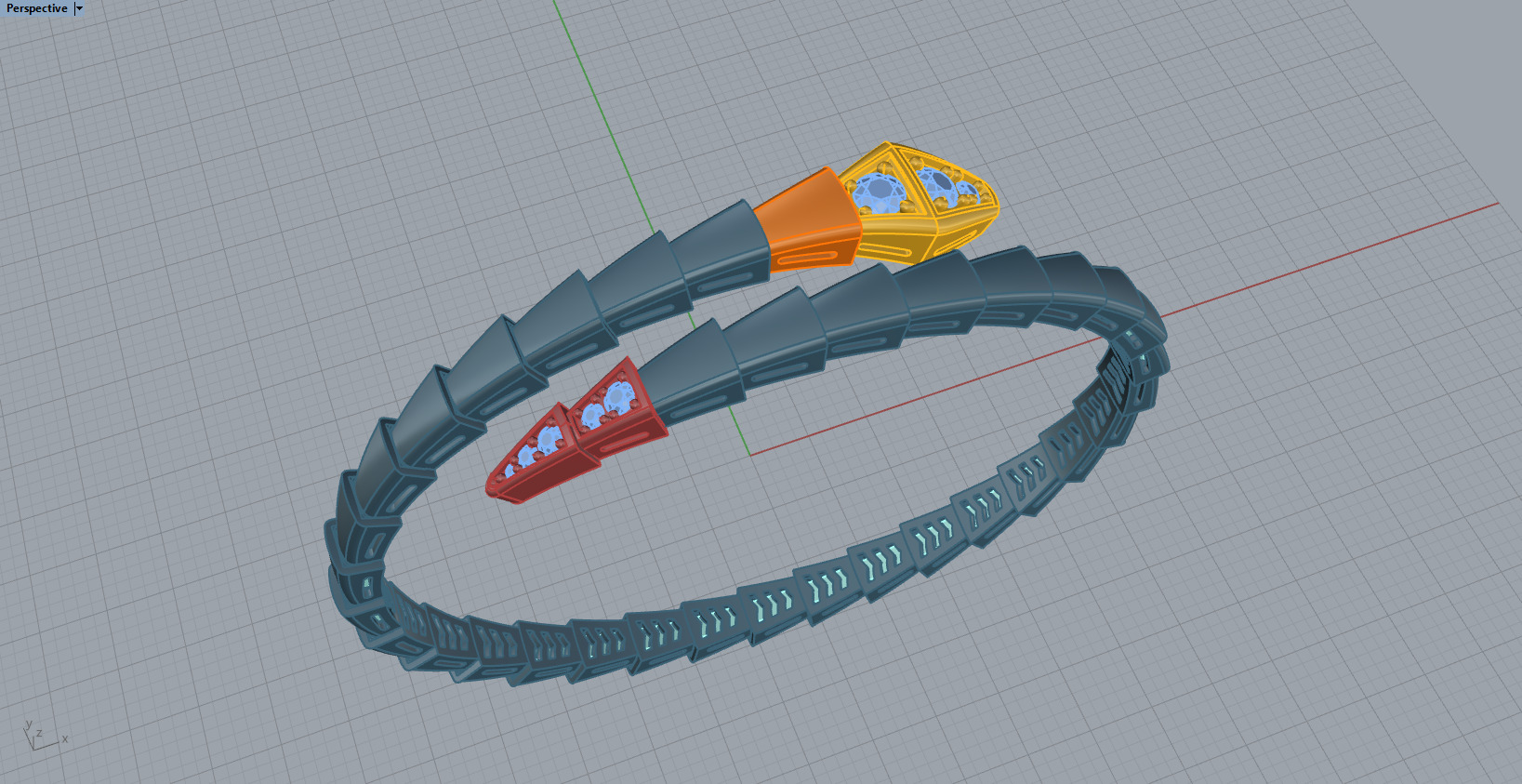 Snake Bracelet 29158 3D print model_4
