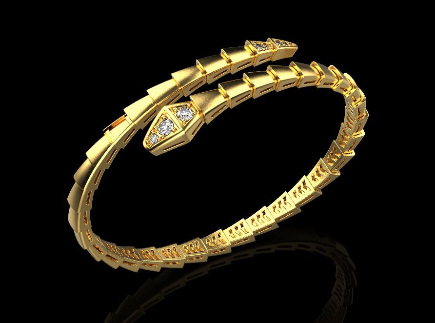 Snake Bracelet 29158 3D print model_3