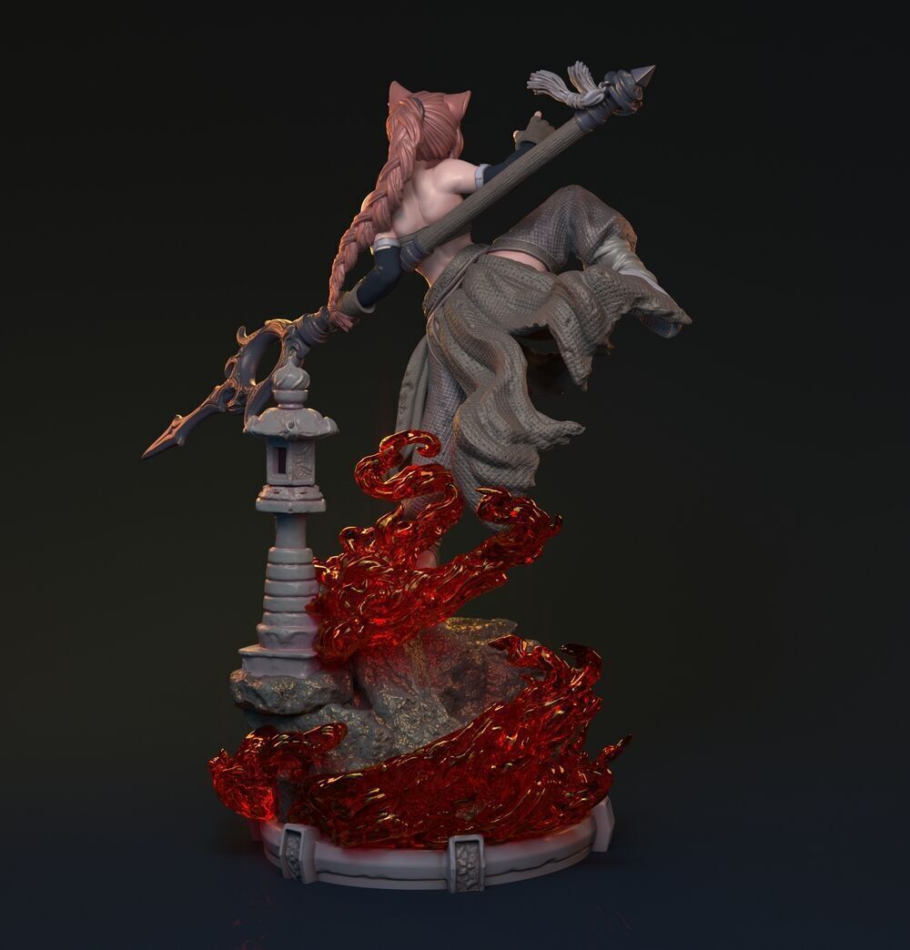 Bakaneko Catgirl 3D print model_3