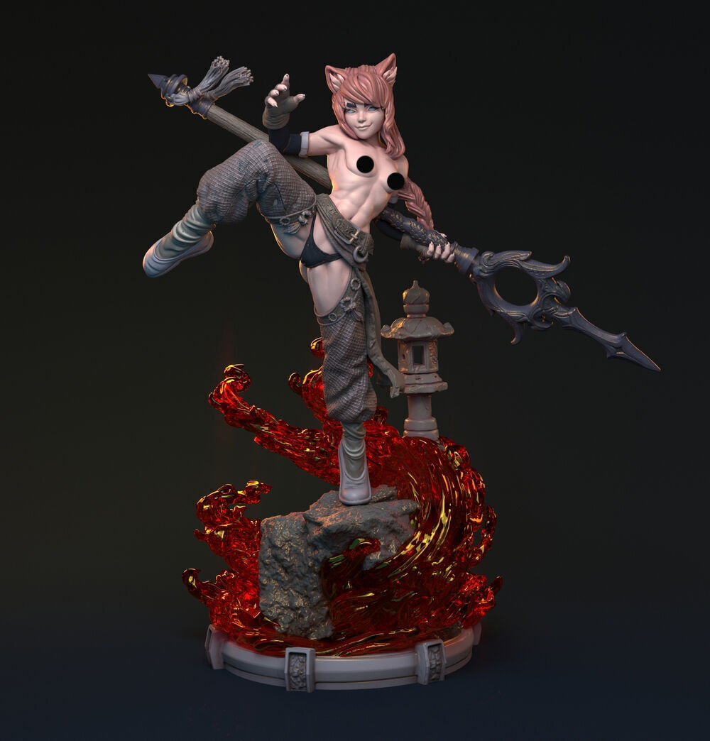 Bakaneko Catgirl 3D print model_2