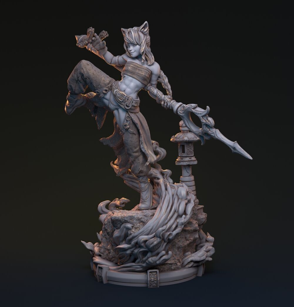 Bakaneko Catgirl 3D print model_6