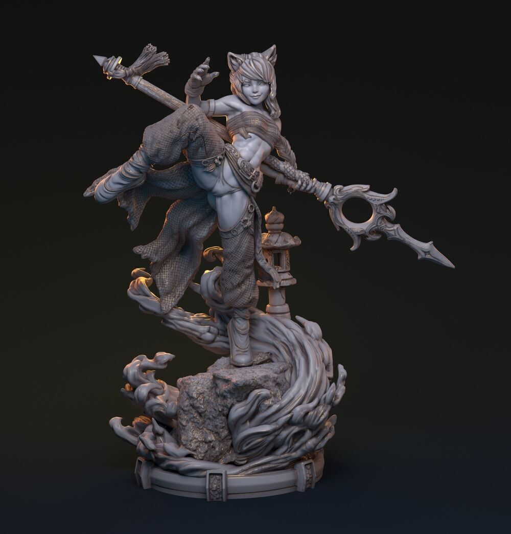 Bakaneko Catgirl 3D print model_8