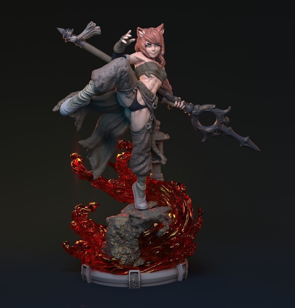 Bakaneko Catgirl 3D print model_1