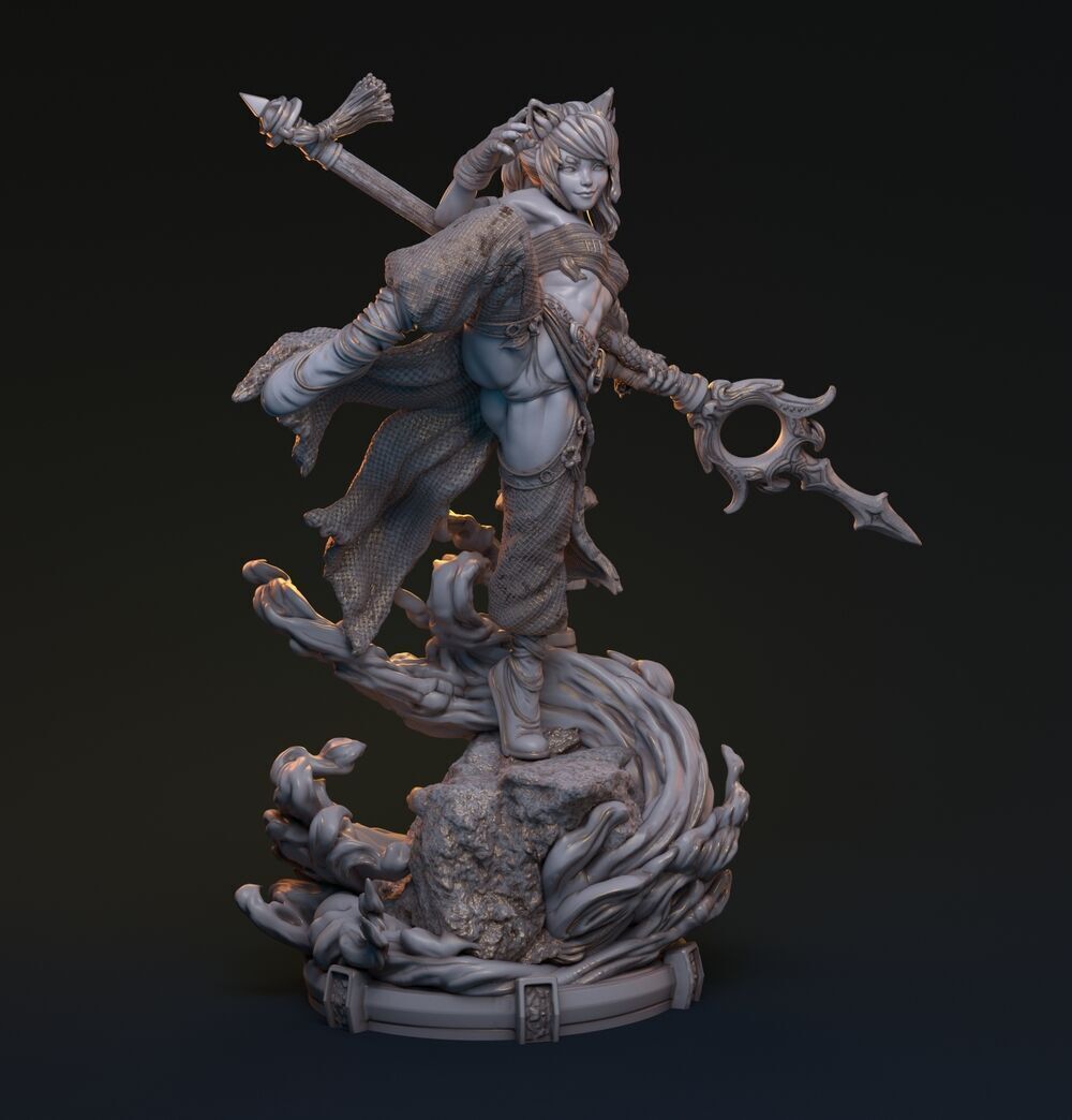 Bakaneko Catgirl 3D print model_10