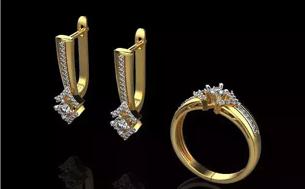 Ring and Earrings set 30023