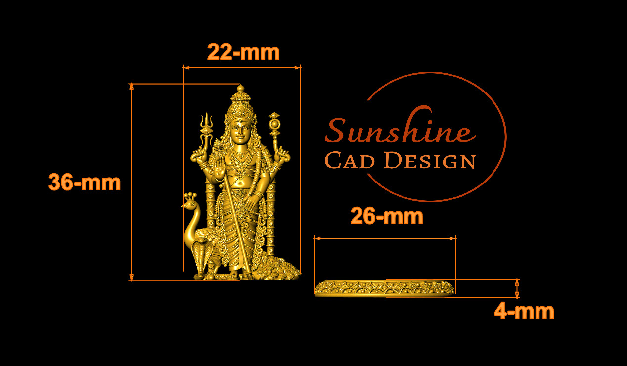 Kartikeya-Ji Murugan Murti Model-01 3D print model_5