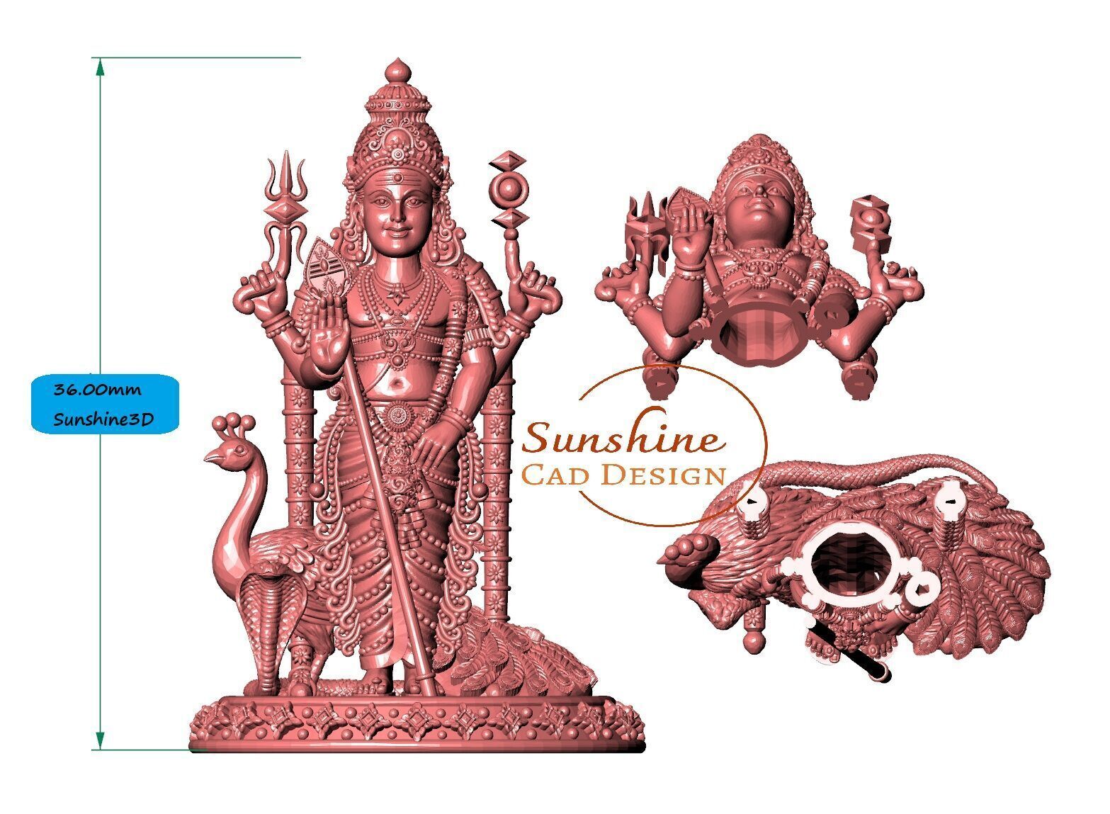 Kartikeya-Ji Murugan Murti Model-01 3D print model_13