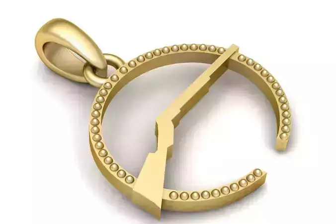 PESTAL  ROUND PENDANT 3D PRITNRABLE MODEL 