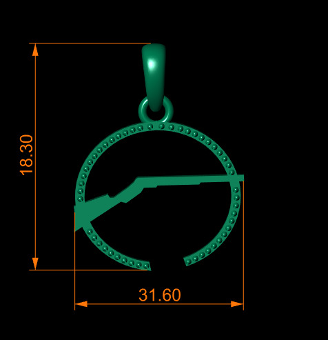 PESTAL  ROUND PENDANT 3D PRITNRABLE MODEL  3D print model_2