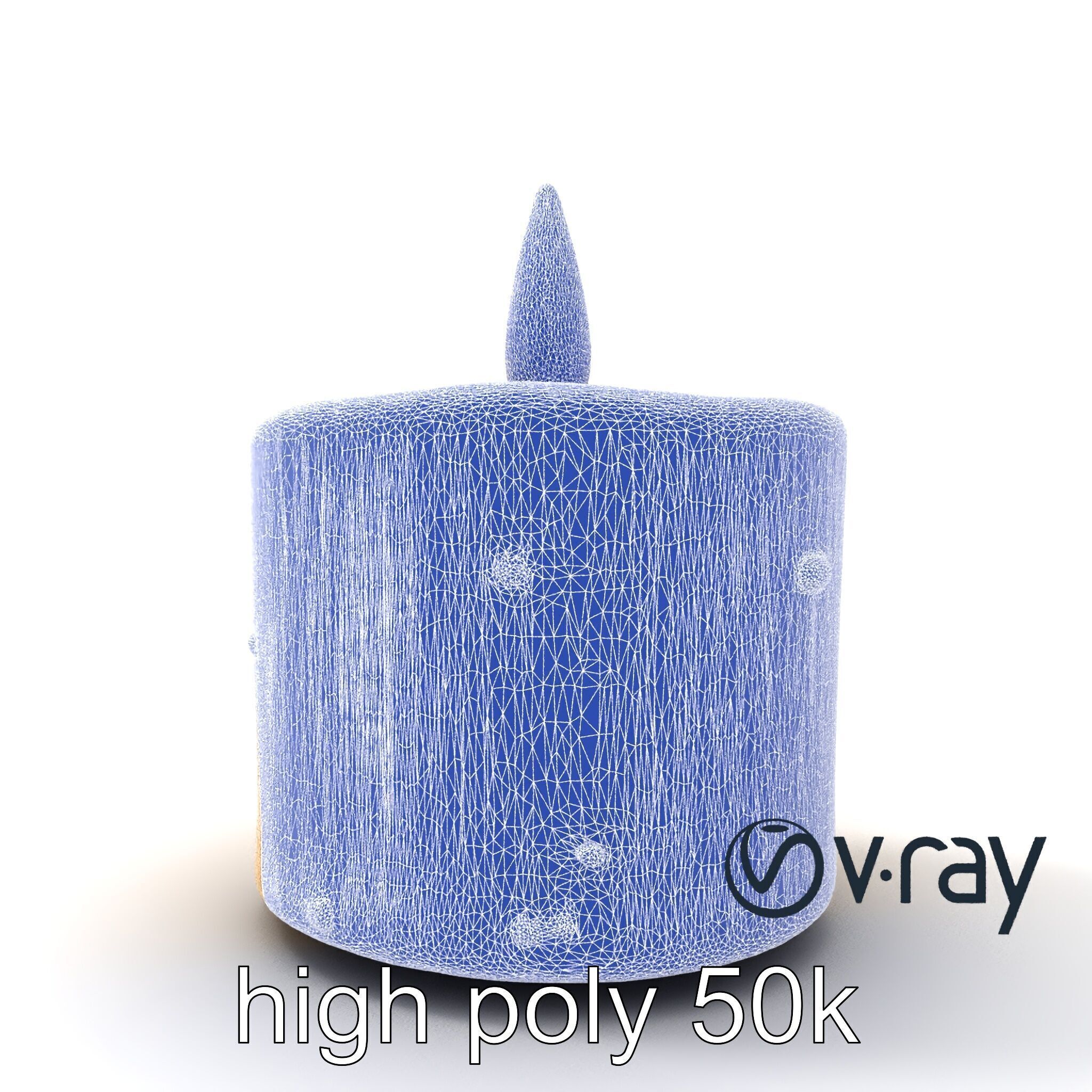 Cozy Candle with Textured Wax Surface model pack Low-poly 3D model_31