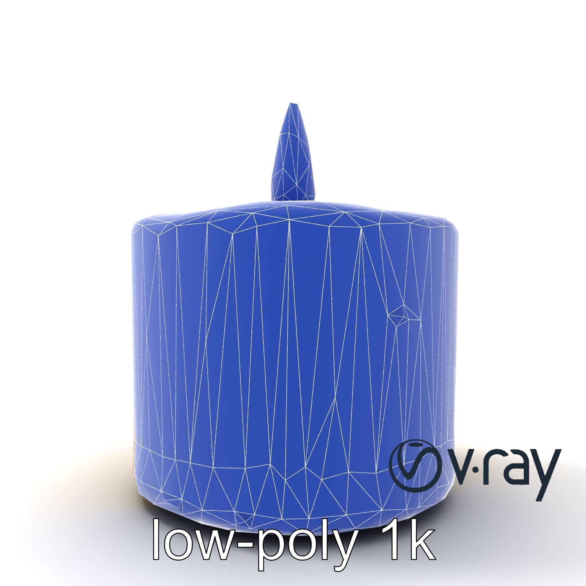 Cozy Candle with Textured Wax Surface model pack Low-poly 3D model_18
