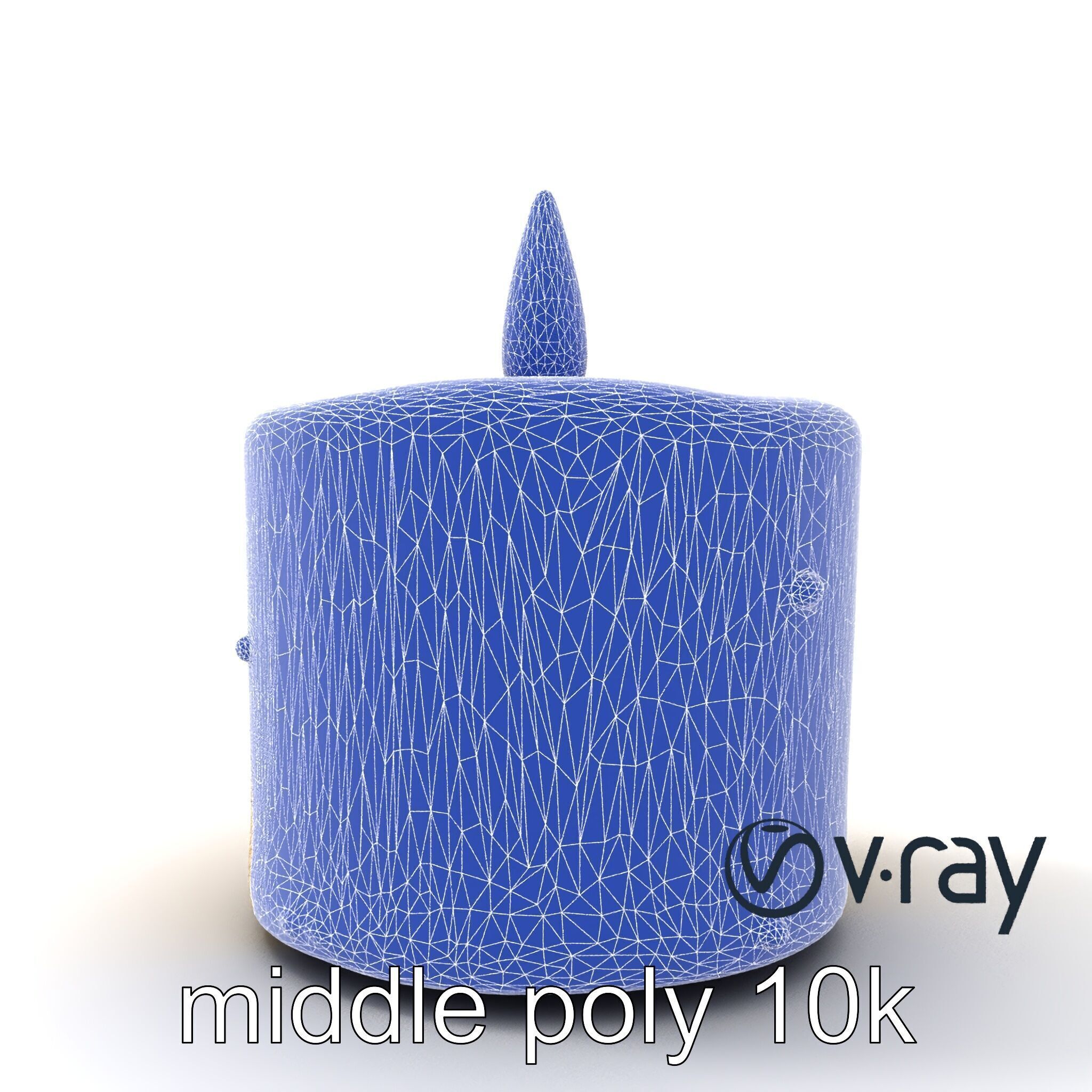 Cozy Candle with Textured Wax Surface model pack Low-poly 3D model_17