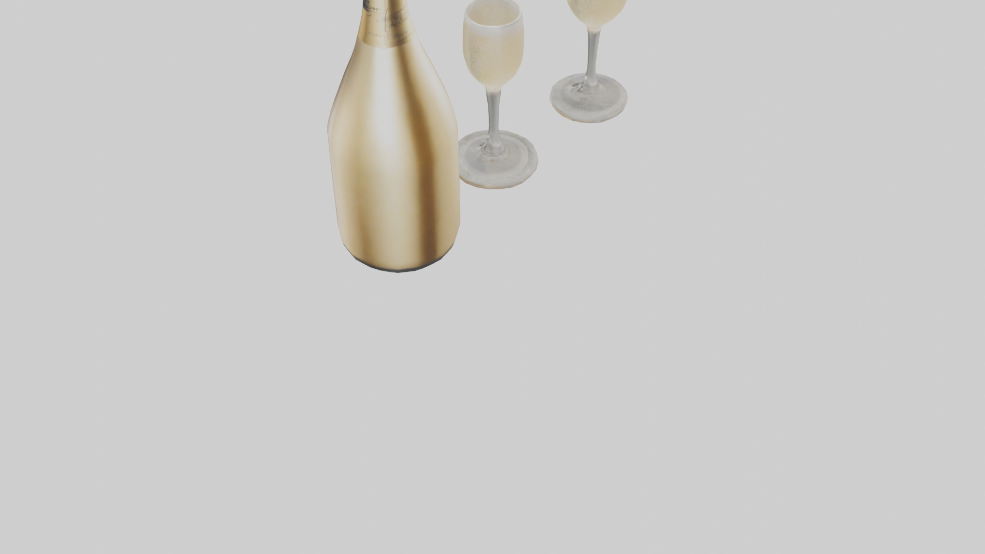Champagne model Low-poly 3D model_3