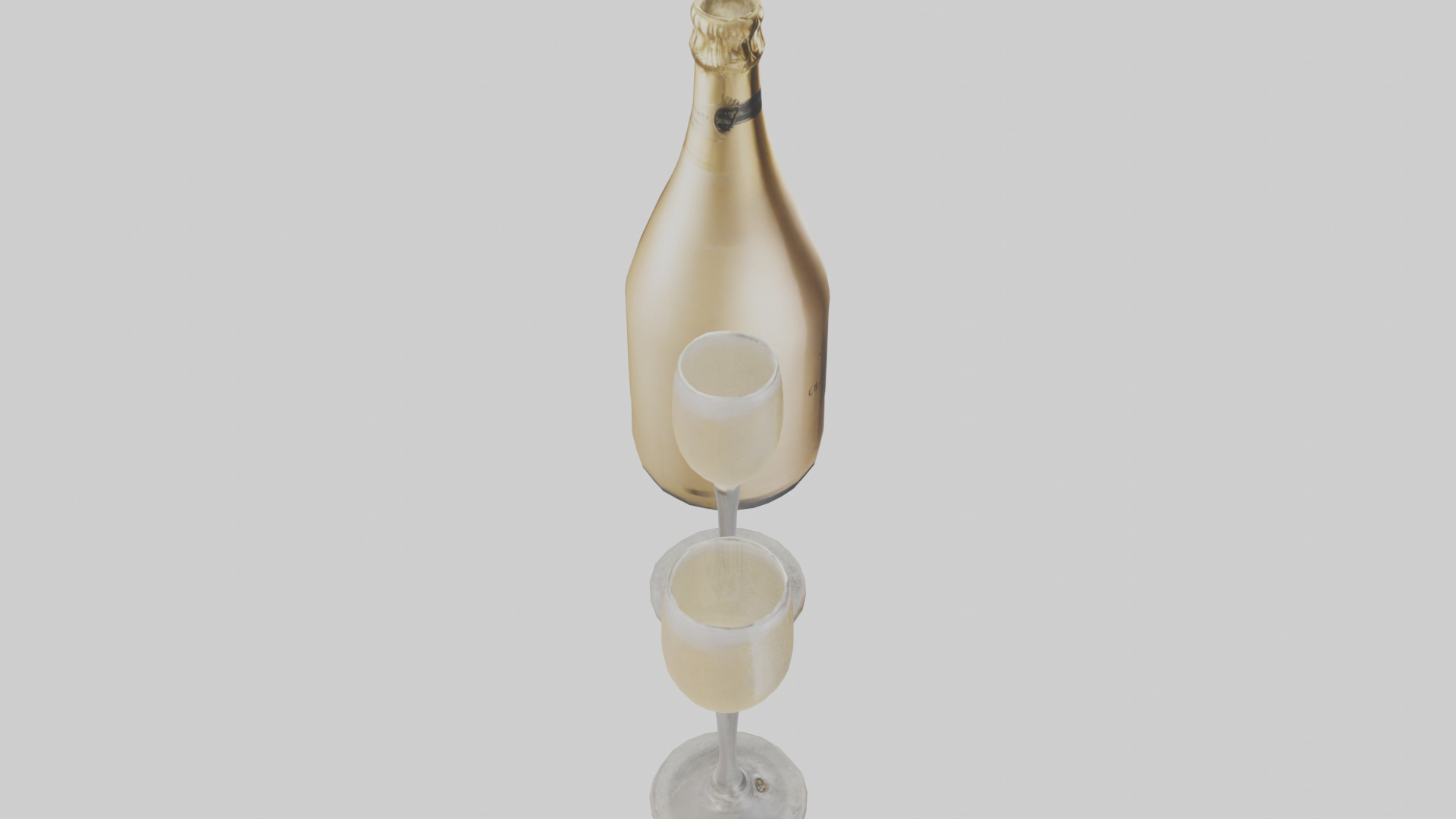 Champagne model Low-poly 3D model_28