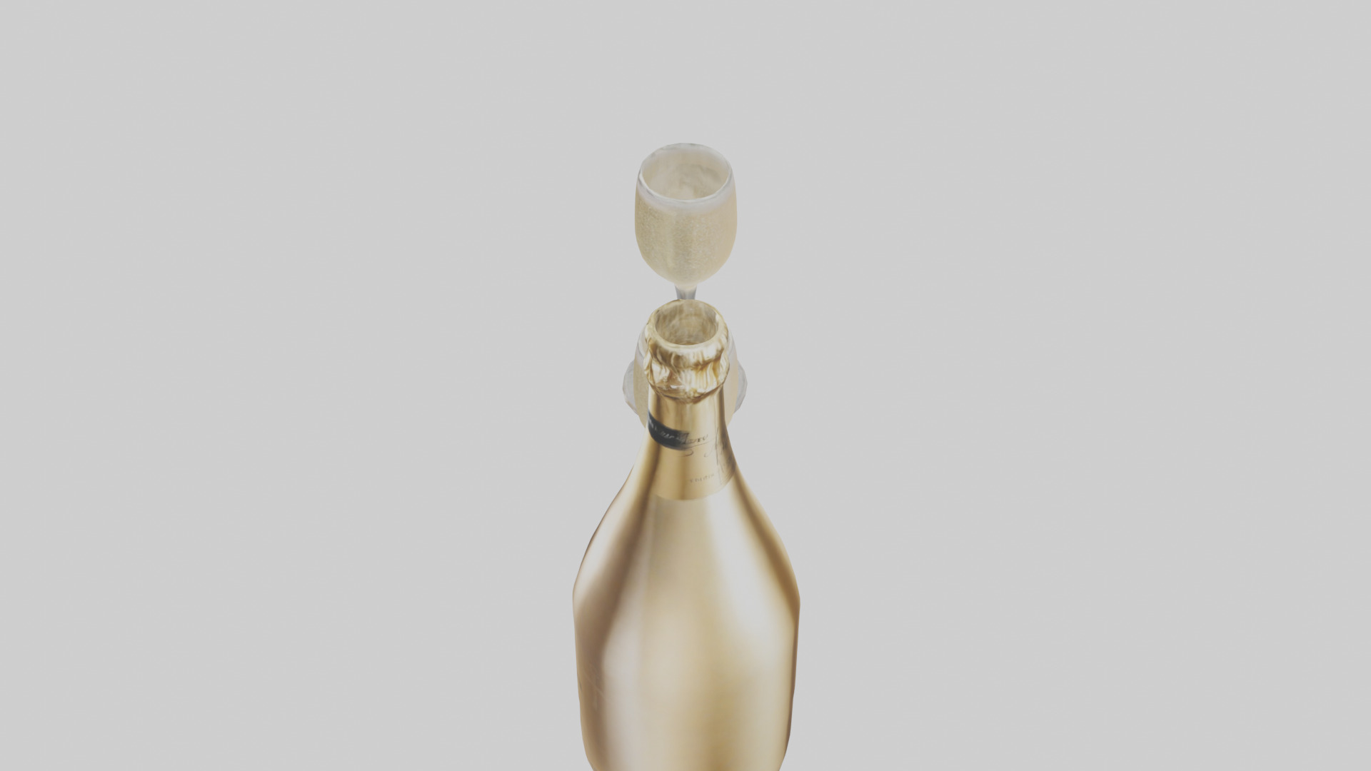 Champagne model Low-poly 3D model_27