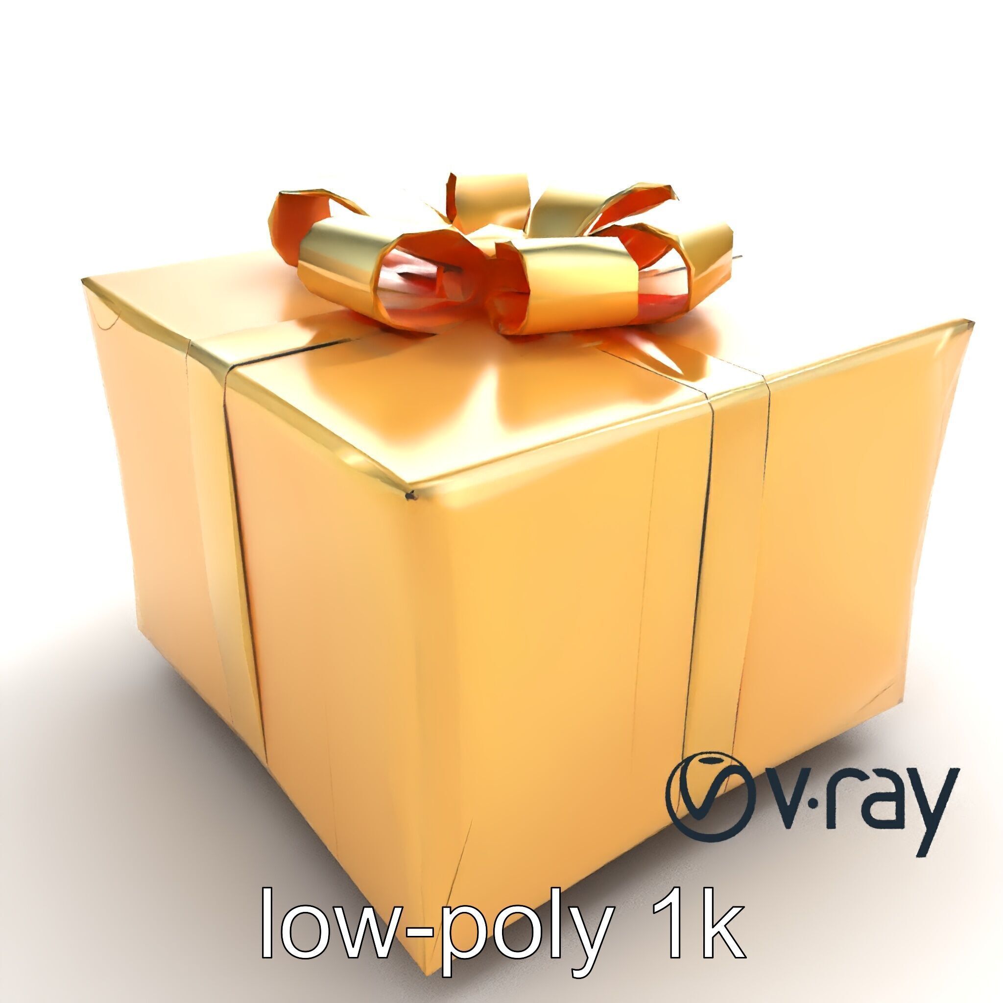 Festive Metallic Gift Box model pack Low-poly 3D model_39