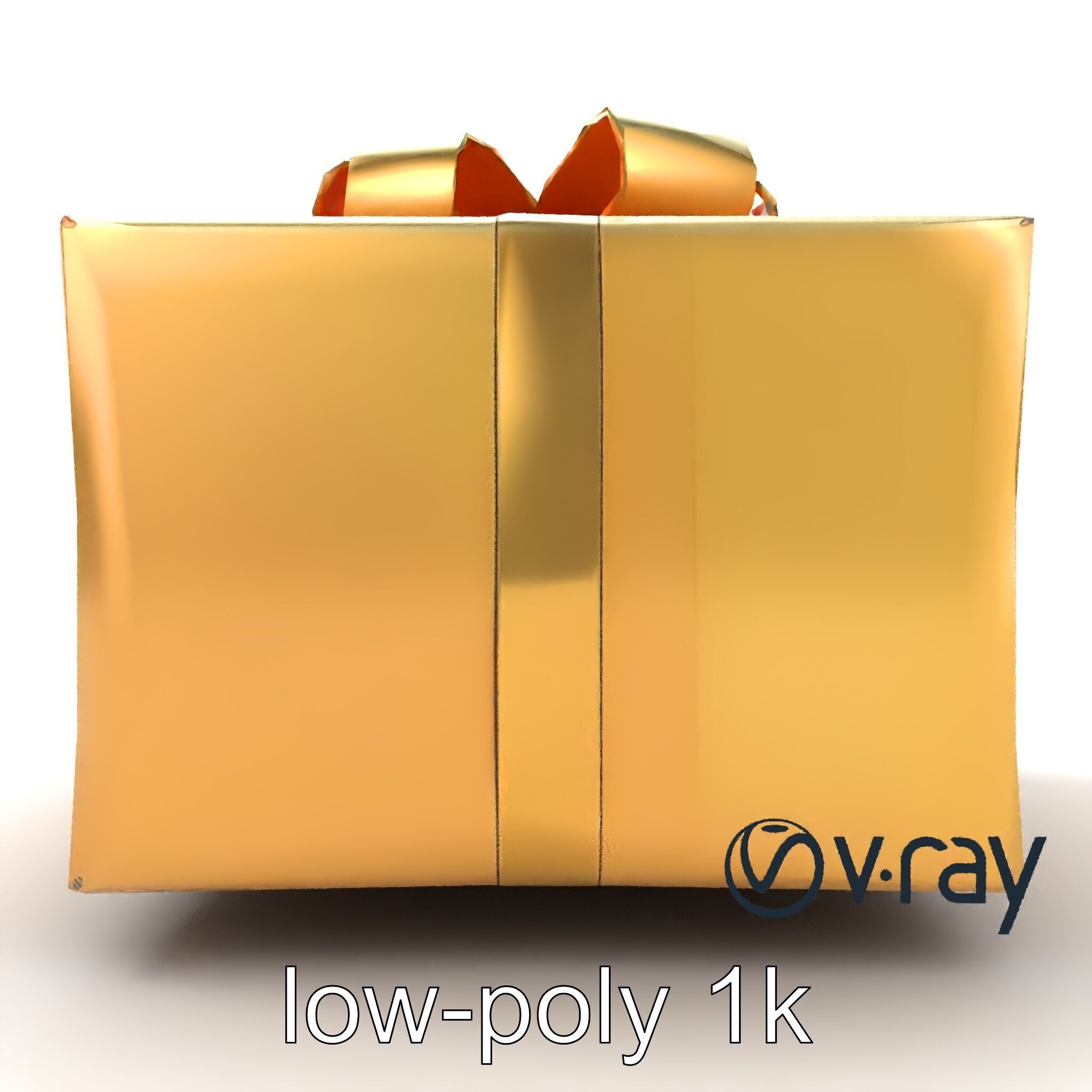 Festive Metallic Gift Box model pack Low-poly 3D model_48