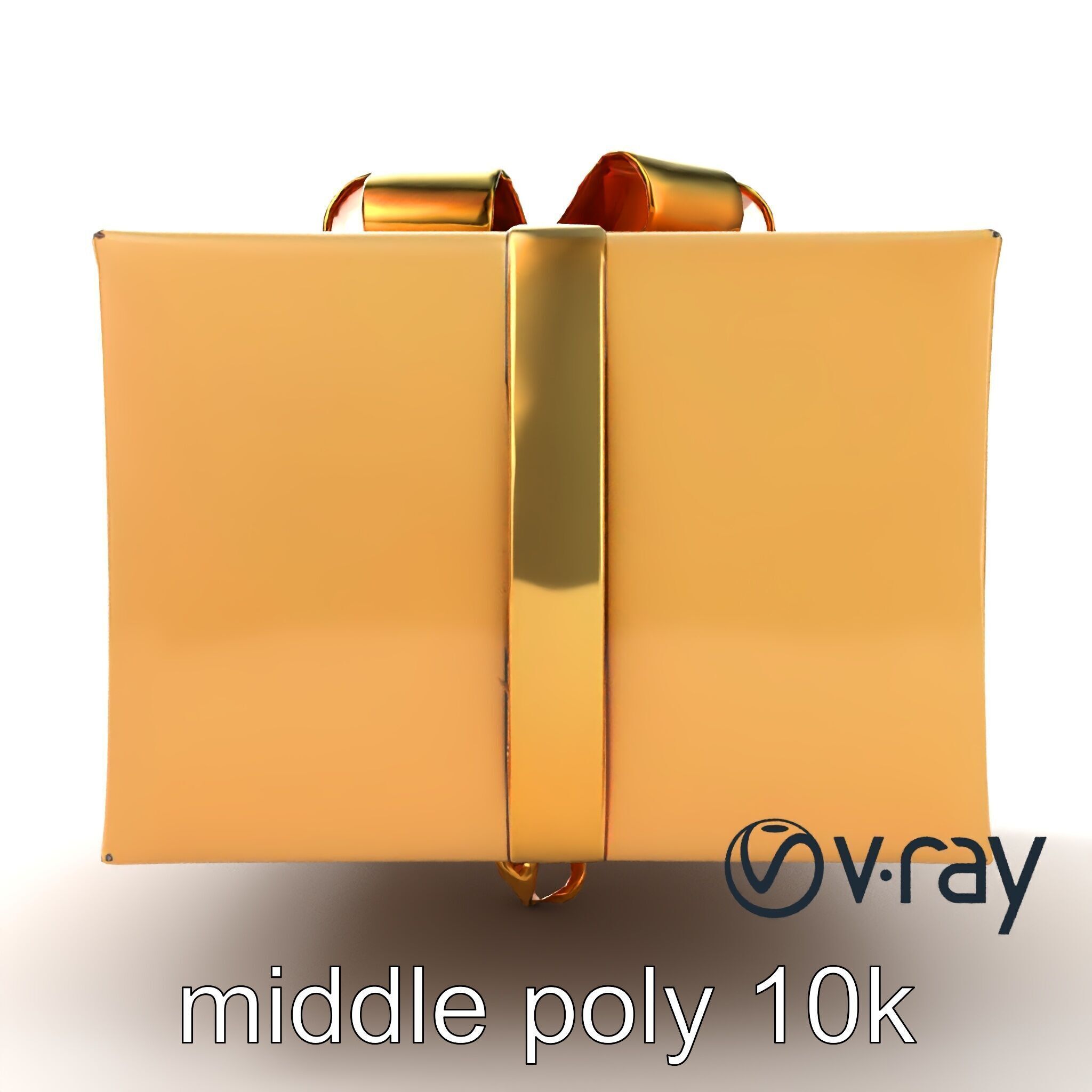 Festive Metallic Gift Box model pack Low-poly 3D model_41