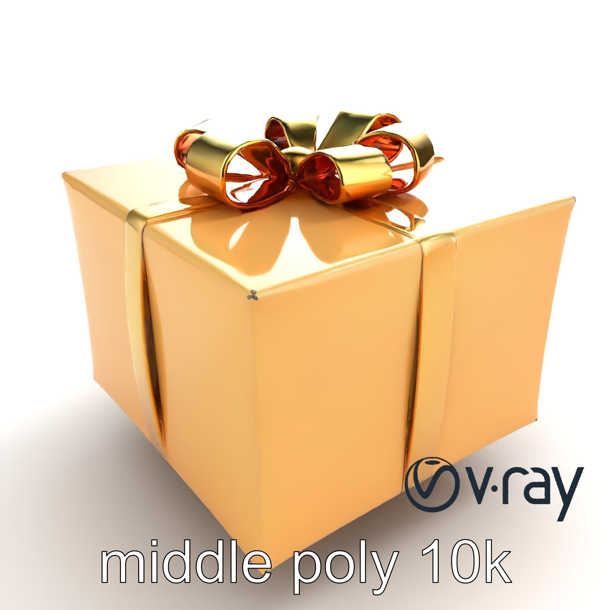Festive Metallic Gift Box model pack Low-poly 3D model_35